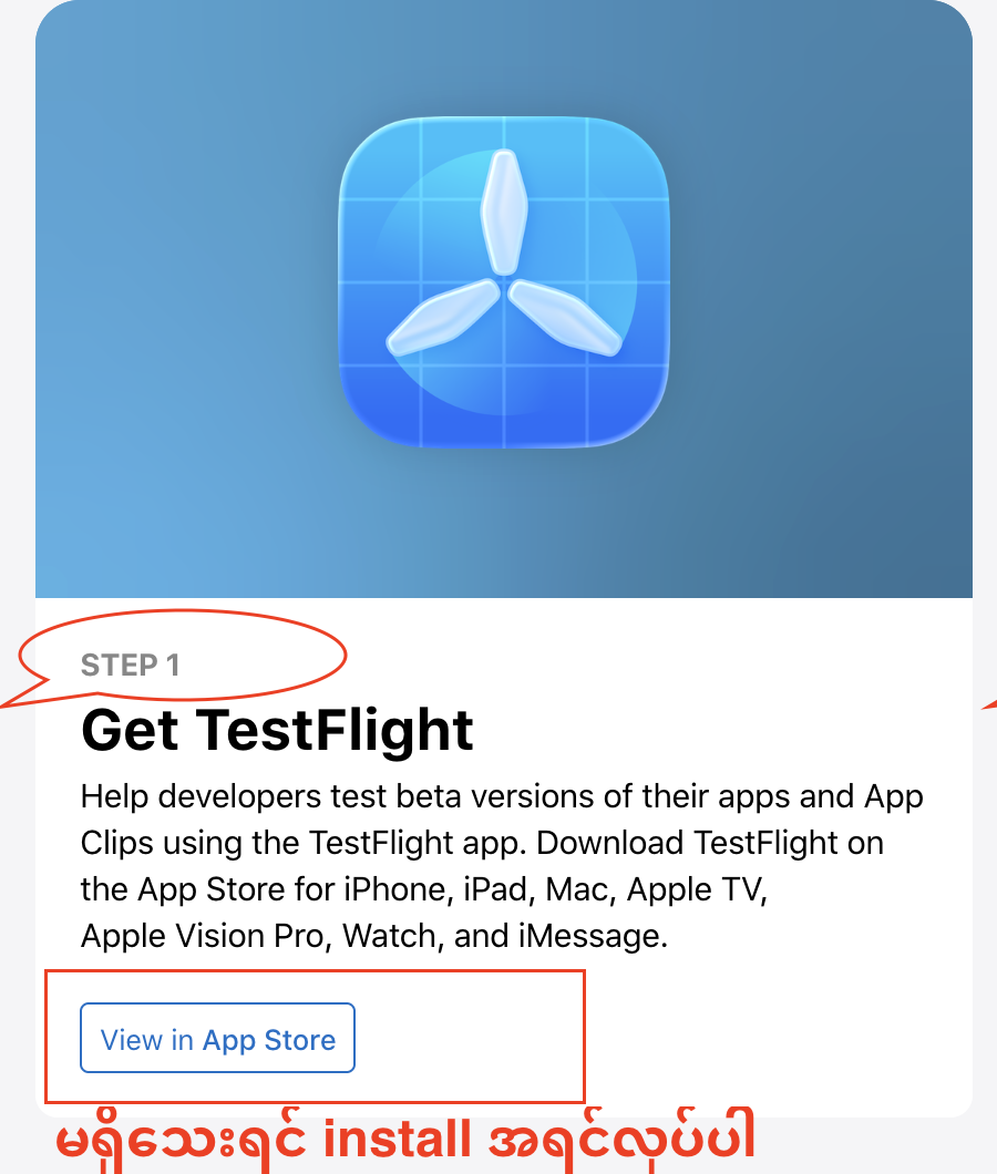 Get TestFlight from the App Store