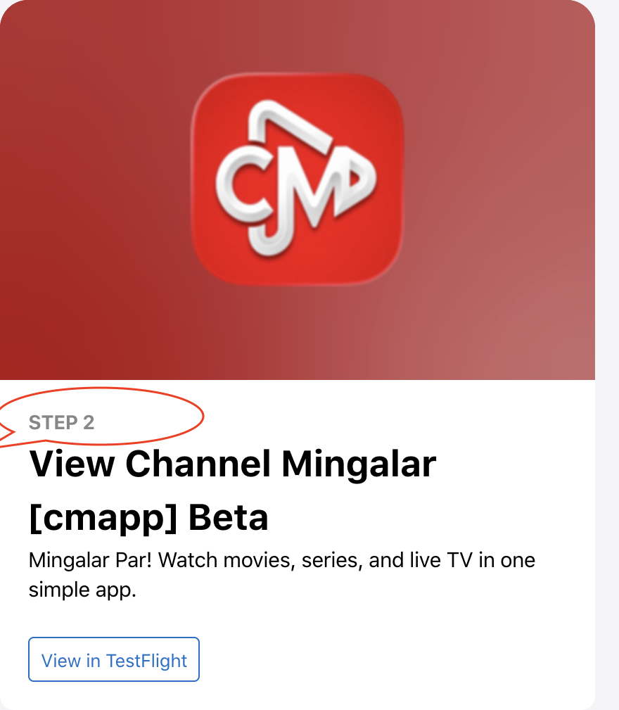 View Channel Mingalar in TestFlight